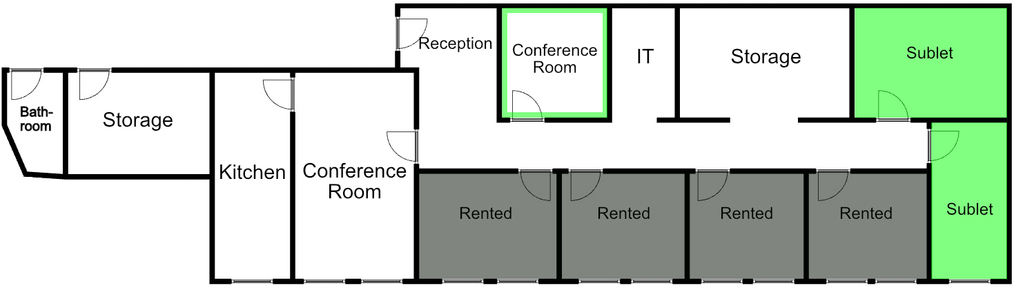 law firm sublease floor plan | office sublets