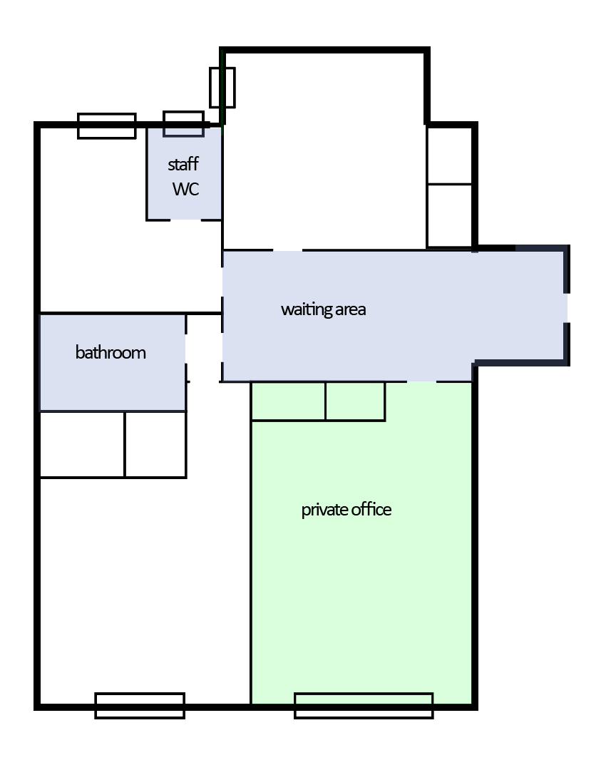 Private office in green