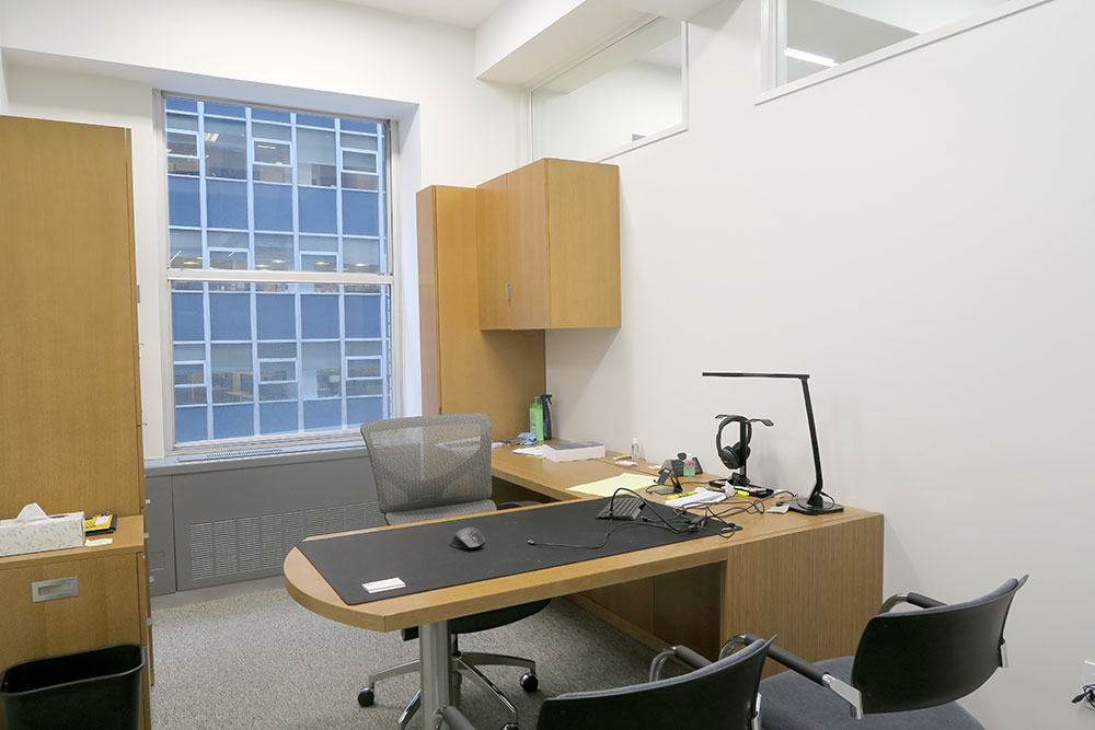 Windowed office for sublease in Financial District