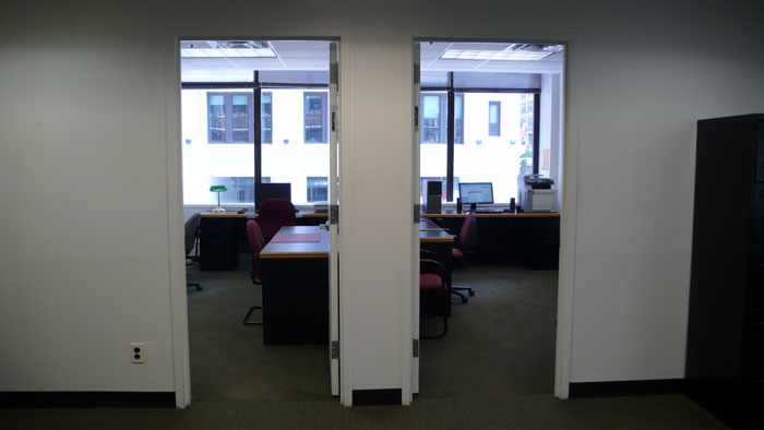 Two windowed offices for sublease
